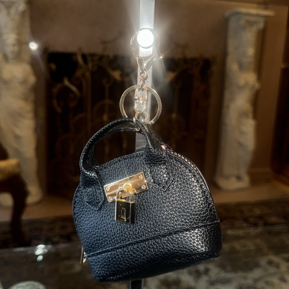 Keychain Black Mini Handbag - Picture 2 of 4